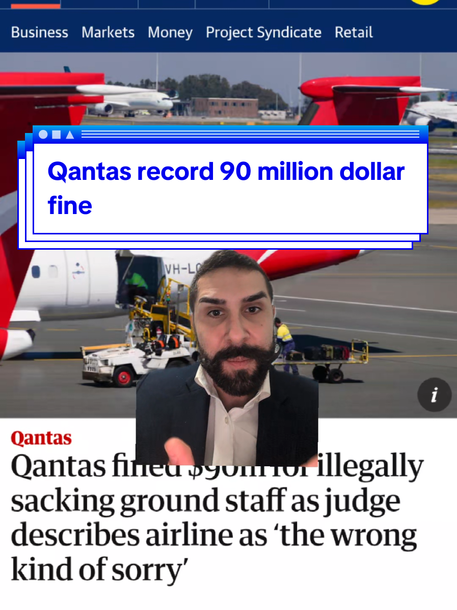 Qantas and the 90 million dollar fine #jksays #notlegaladvice #qantas 