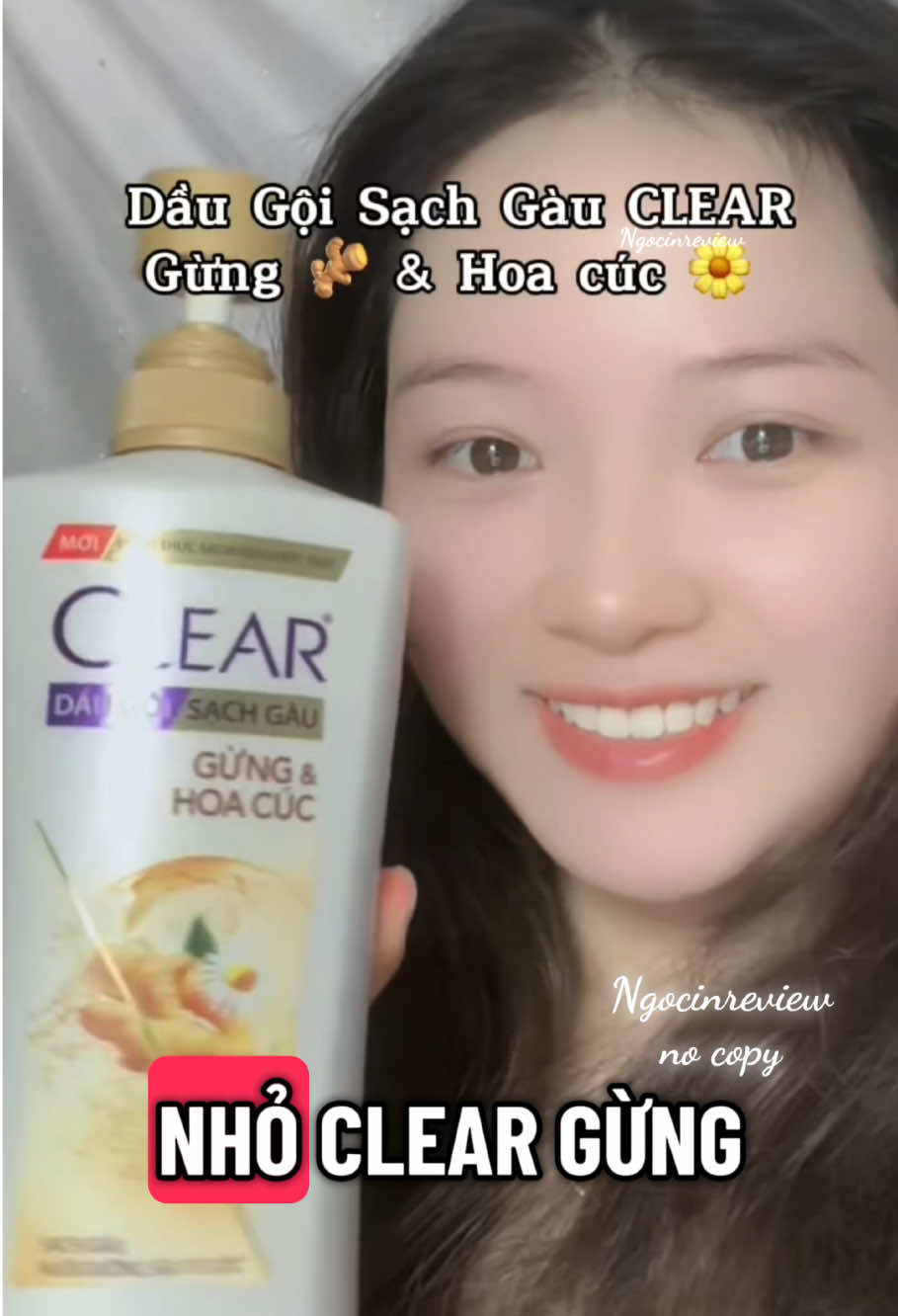 10 điểm không có nhưng #ngocinreview #cleargunghoacuc #daugoithaoduoc #clear #hoptaccungUnilever