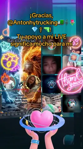 Antonhytrucking🚛🎼🌷💎⚕️🔫, gracias por tu valioso apoyo en mi LIVE. Seguiré esforzándome para crear contenido LIVE aún mejor.@Antonhytrucking🚛🎼🌷💎⚕️🔫 #tiktoklive #livehighlights #livegift #handhearts #corazónenlasmanos 