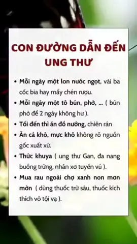 Con đường dẫn đến ung thư #ungthu #suckhoe 
