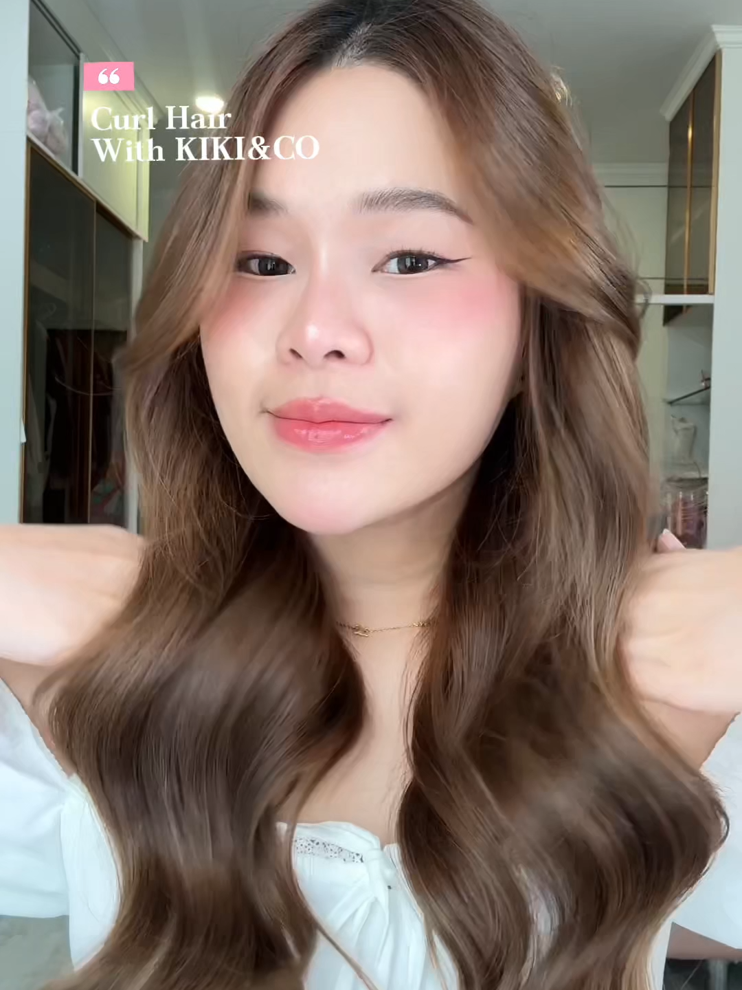 Curl hair with KIKI&CO ลอนสวยดูธรรมชาติแบบสาวเกาหลี🎀🥰 #KIKIandCO #ลอนแกน40mm #ลอนเกาหลี