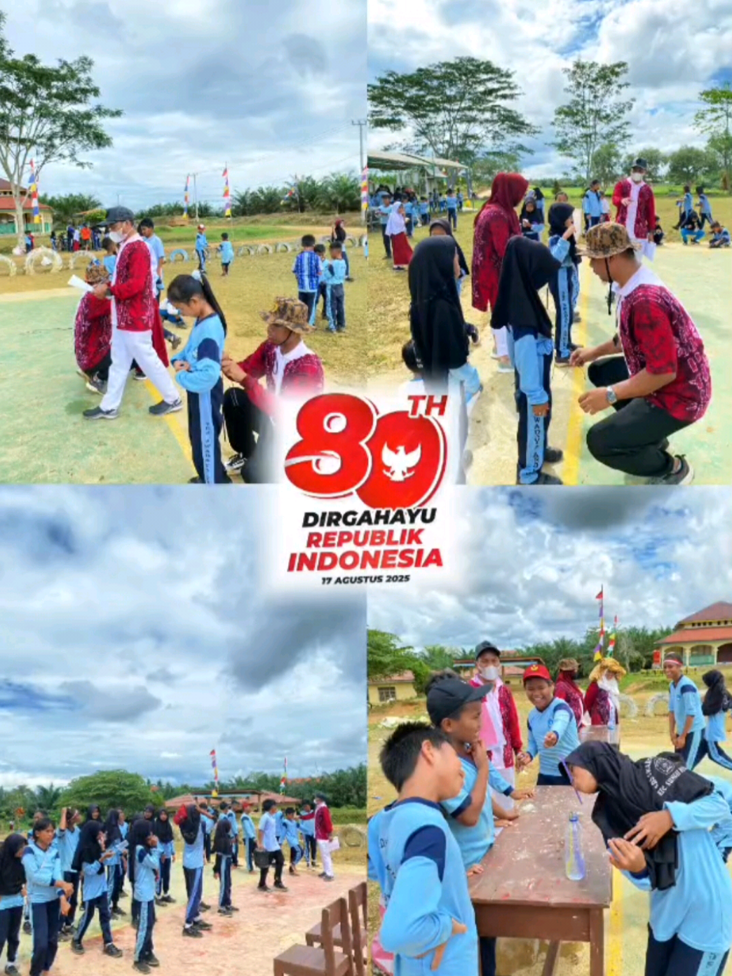perlombaan fungame anak2 SD Swadaya Andika, dalam rangka Memperingati HUT RI Ke-80  #HutRI80Indonesia🇮🇩  #Merdeka