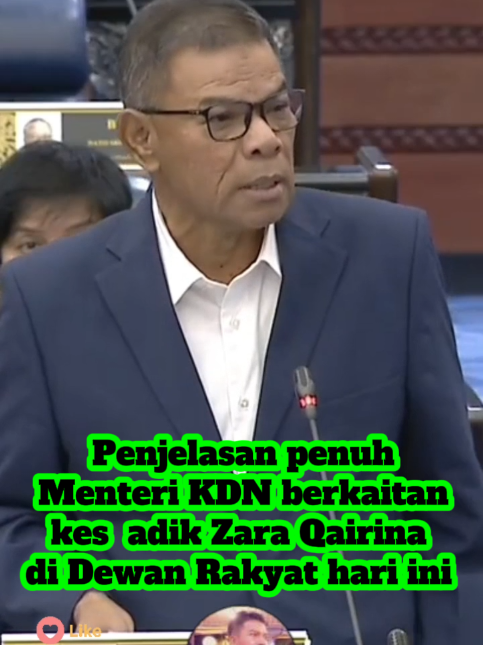 Penjelasan penuh Menteri KDN berkaitan kes Allahyarhamah adik Zara Qairina di Dewan Rakyat hari ini  Penjelasan cuma 17 minit tapi sebelumnya dia pusing dulu kemana² lebih 10 minit...🤔 🎥 YT Parlimen Malaysia  #JusticeForZaraQairina  #KeadilanUntukZaraQairina  #RakyatBangkitBersuara  .