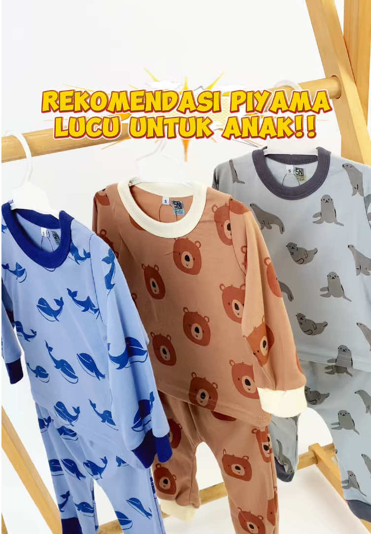 Siapa nih bunda yang lagi cari baju tidur anak tapi bahannya adem dan lembut buat si kecil?🙋🏻‍♀️ Nih mimin langsung kasih keranjang kuningnya!!😍🛍️ #bajuanak #bajubayi #outfitanak #ootdanak #piyamaanak 