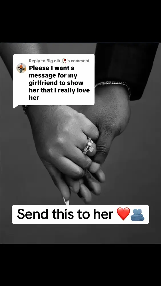 Replying to @Big ølå 🥀 My baby, I just want you to know that my love for you is real and deep. You are not just my girlfriend, you are my peace, my joy, and the reason my heart beats differently every day. I may not always say it the perfect way, but please never doubt that I love you more than words can carry. No matter what happens, I want you to always feel safe in my love, because it’s you I choose, today and always. You’re my everything, and I’ll keep proving it to you. ❤️
