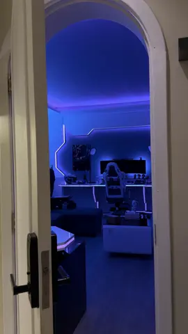 Home sweet home 🤍! #setupgaming #gamingroom #blue  #nerd 