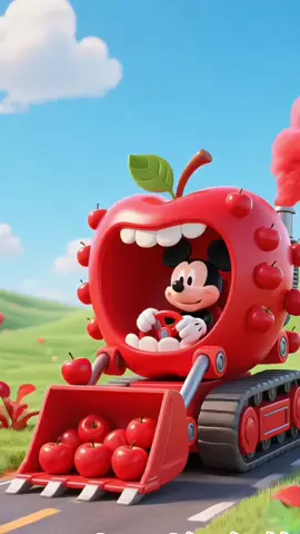 Các nhân vật hoạt hình nổi tiếng lái xe hoa quả #kids #tiktokkids #kidscartoon #hoathinhchobe #cartoonforkids 