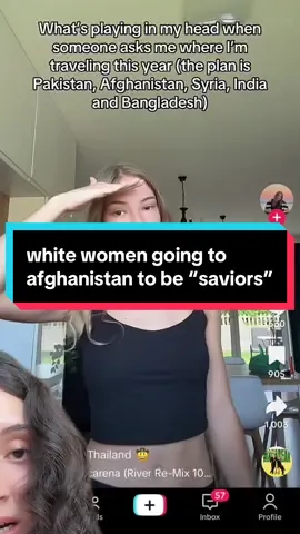 white women going to afghanistan and pretending that they’re gonna be the “saviors” to liberate and help afghan women #fyp #foryou #fy 