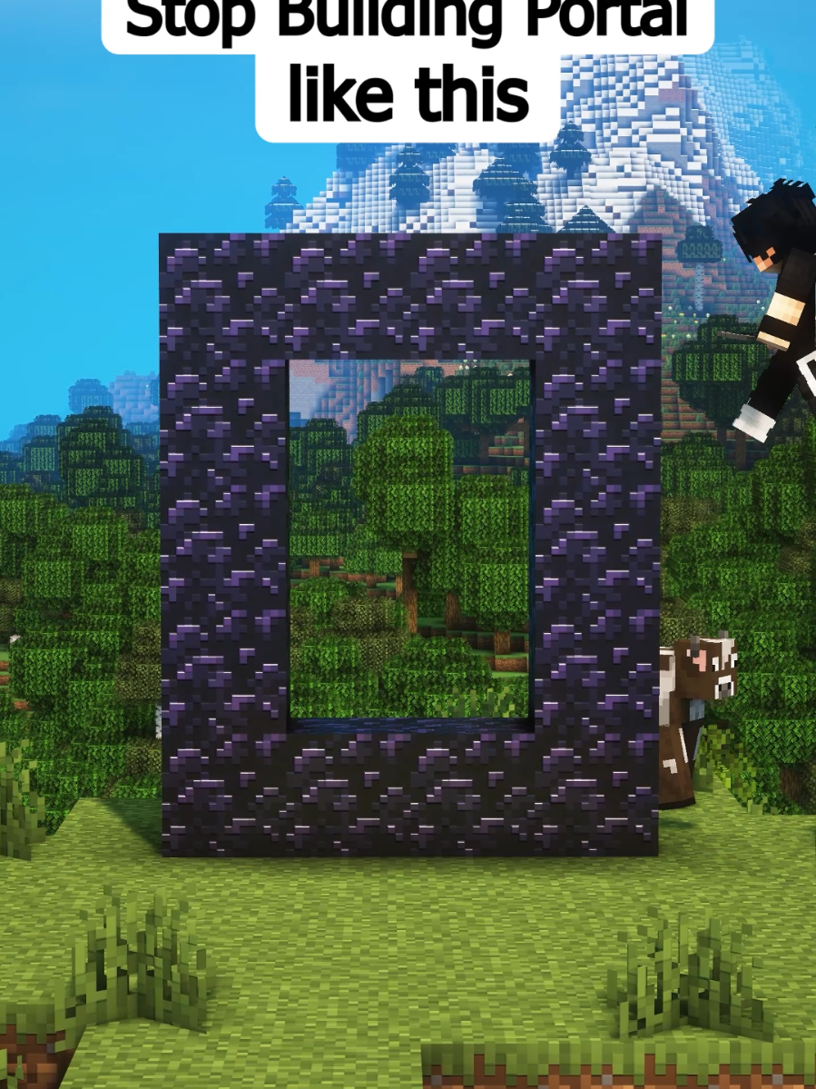 Cherry Blossom Nether Portal Design #Minecraft #minecrafttutorial #minecraftbuilding 