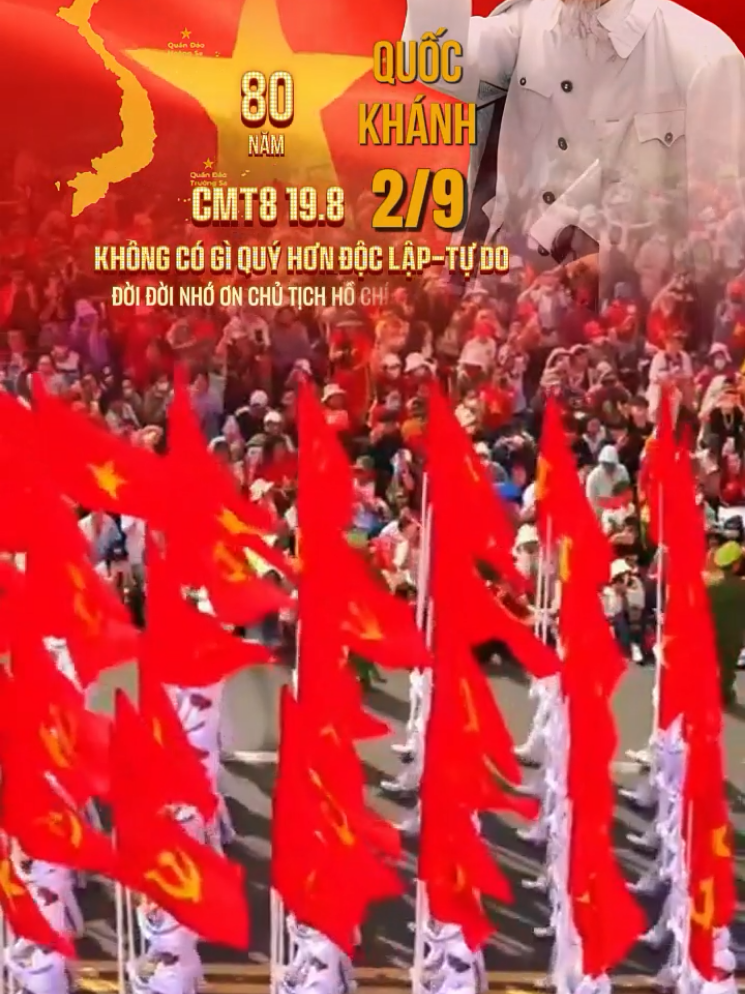 Giữa trời thu sắc đỏ rực cháy, từng nhịp chân hoà nhịp trái tim.Bảo vệ non sông, giữ yên trời Việt - đó là lời bài bát Bước chân điện tử ra đời trong những ngày đại lễ của đất nước 80 năm Cách mạng tháng 8 thành công và Quốc khánh Việt Nam (19.8.1945-19.8.2025) và (2.9.1945-2.9.2025). Mẫu capcut dùng 7 video dọc#buochandientu #cachmangthang8 #quockhanhvietnam #2thang9 #VietNam 