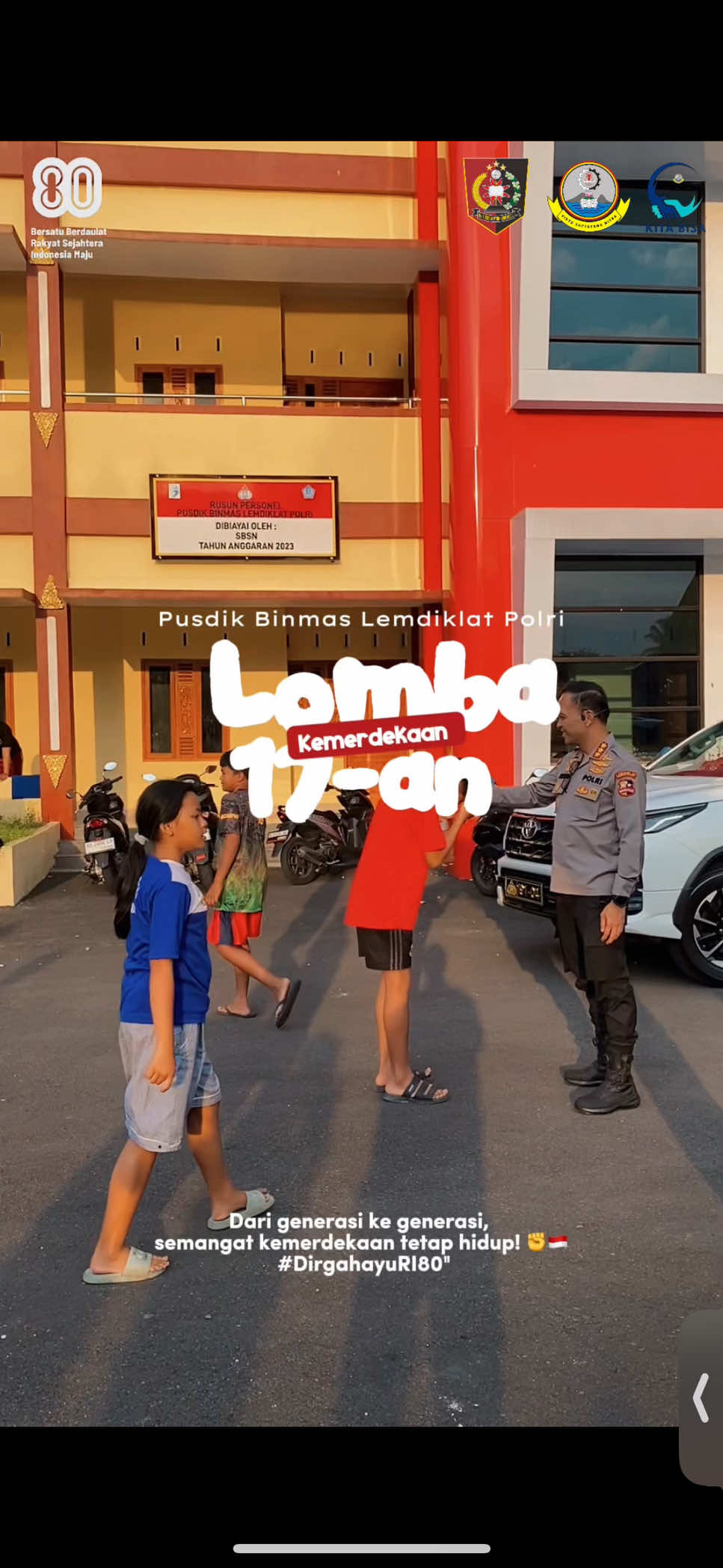 Dalam memperingati HUT ke-80 RI, tentunya Pusdik Binmas juga mengadakan lomba untuk anak-anak, ternyata lomba kali ini tak kalah meriah lhoo... Bagaimana keseruannya? Mari kita tonton videonya!