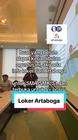 1 hari 1 update info loker, kali ini aku ada loker dari Artaboga, terbuka untuk lulusan SMA/SMK/S1 dan terbuka untuk 5 posisi lebih ada bidang recruitment, bidang operasional, data analyst dll Buat CV khusus ke 1 bidang cuma 30rb #ownerwova #loker #lowongankerja #loker2025 #orangtuagroup #ot #artaboga #lokersmasmk #lokers1 