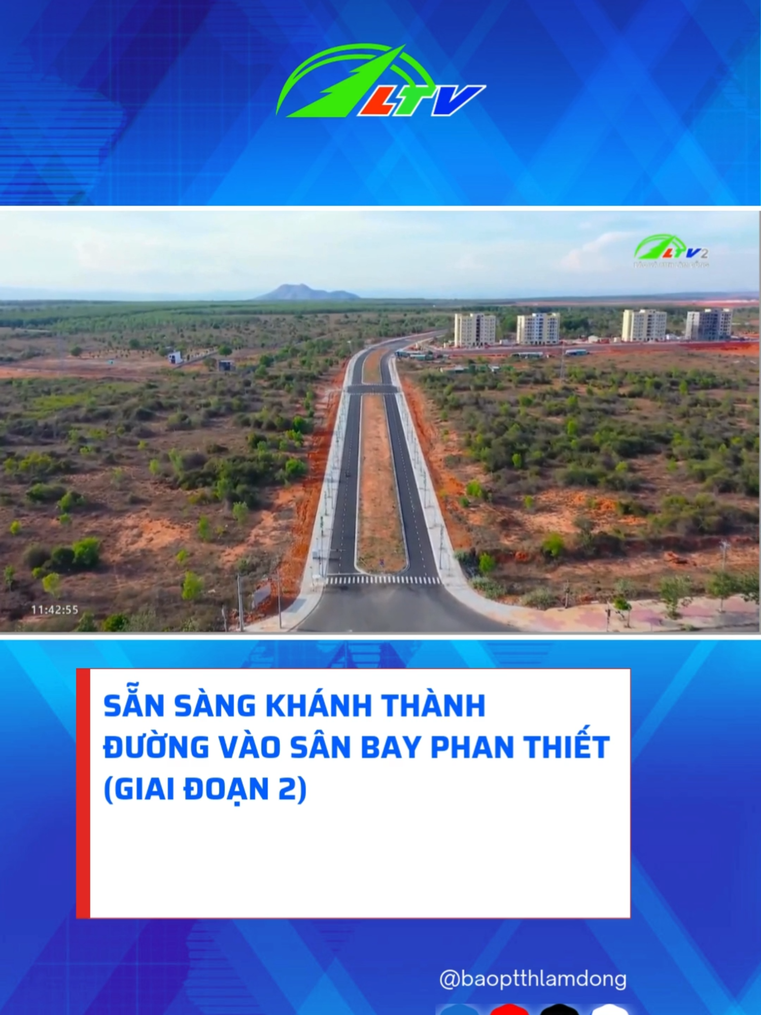 Sẵn sàng khánh thành đường vào sân bay Phan Thiết (giai đoạn 2) #lamdong #phanthiet #sanbayphanthiet