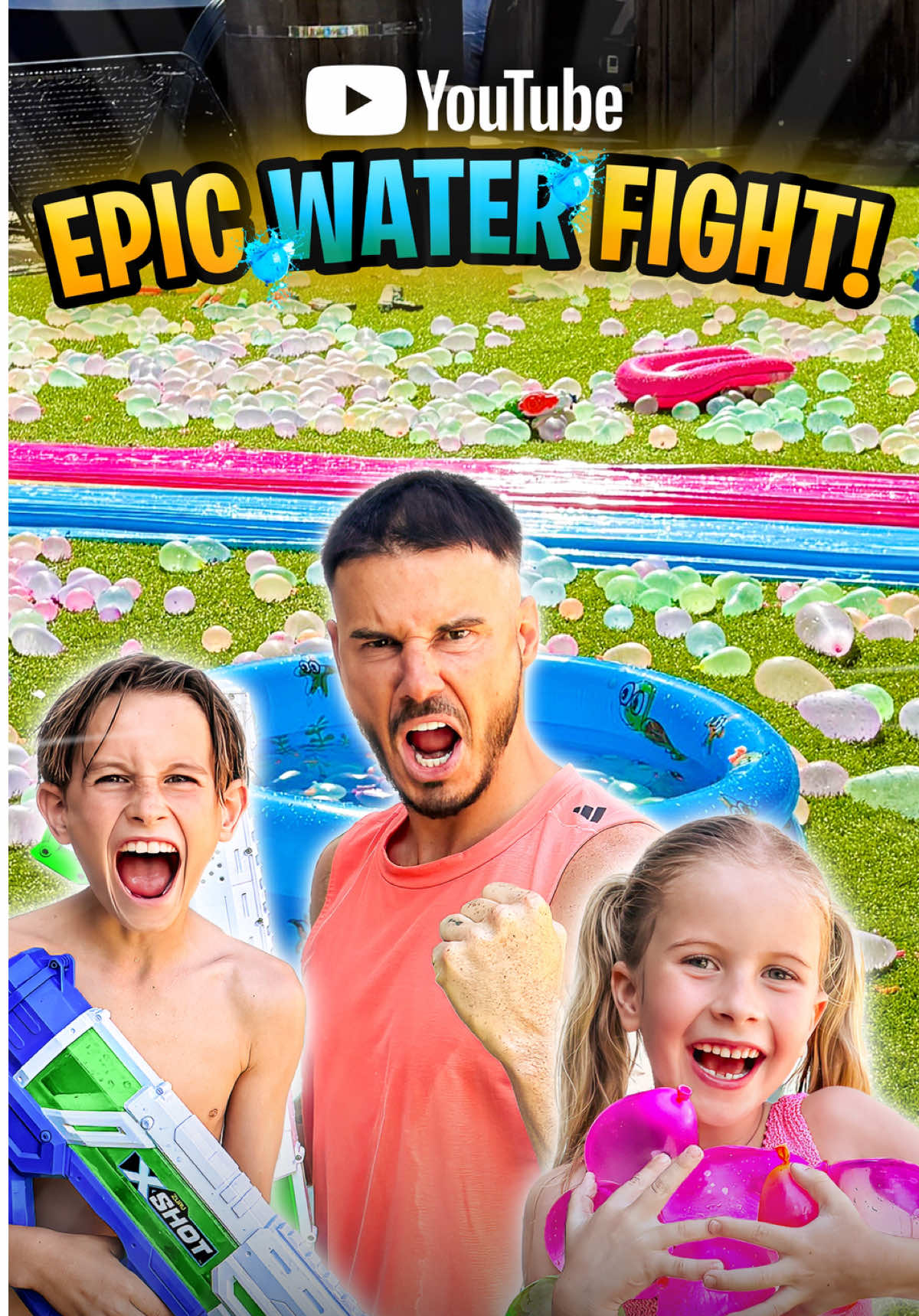 This water fight was BRUTAL😂 Full video is out on The Wingrove Family Channel. Check it out🙏🏻 #water #waterfight #brutal #funny #hardknocklife 