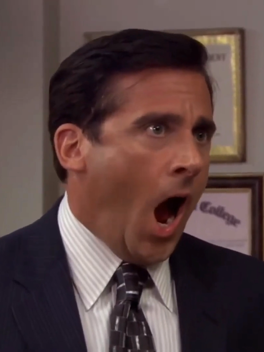 Upscaled No God Please No by Michael Scott (Steve Carell) from The Office #creatorsearchinsights #upscaledmemes #reactionmemes #theoffice 