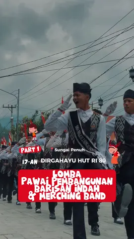 Moment Perayaan HUT RI ke80 di Kota Sungai Penuh Berlangsung Semarak. . 📍Lapangan Merdeka Kota Sungaipenuh, Senin 18 Agustus 2025. . Perayaan perlombaan Pawai Pembangunan, Barisan Indah, Merching jadi hiburan warga Kota Sungai Penuh di Hari Kemerdekaan RI. . #indojatipos #sungaipenuh #indojatipostv #jambi #hutri80 