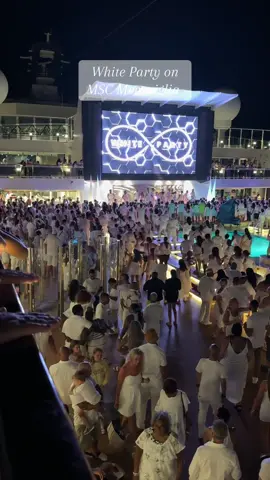 White Party on MSC Meraviglia!  Cruise life #cruise #cruiseship #cruiselife #msc #cruisetok 