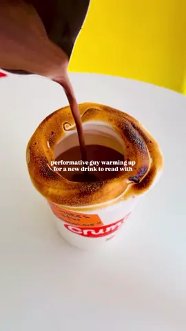 Performative guy approved ‼️ This is your sign to try the hype ☕️🍫 #fyp #crumbscafe #smoreschocolate #hotchocolate #icedchocolate 