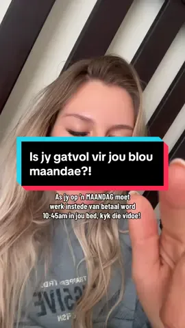 Maandae kan actually jou fav dag van die week word as jy die video kla kyk ☺️ #incomeonline #breakfreefrom9to5 #howtomakemoneyonline #noboss #digitalmarketing 