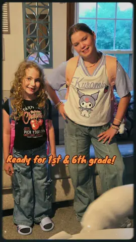 My babies are growing up so fast! #firstdayofschool #momlife #girlmom #fyp #cuties 