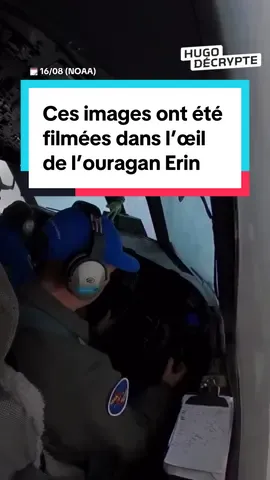 Ces images ont été filmées en plein milieu de l’œil  de l’ouragan Erin. 