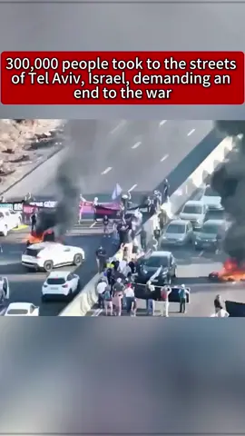 300,000 people took to the streets of Tel Aviv, Israel, demanding an end to the war.#Israel #news #telaviv #protest #gaza