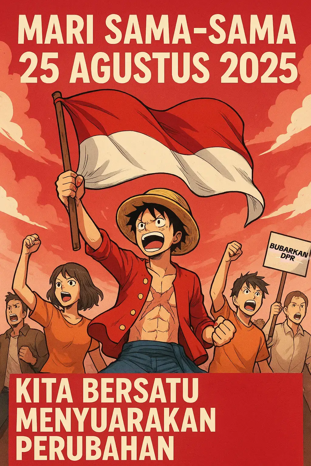 Ayo semua pasti bisa🇮🇩🏴‍☠️  #merdeka #bubarkandpr #indonesia #jakarta #promomakanmerdeka 