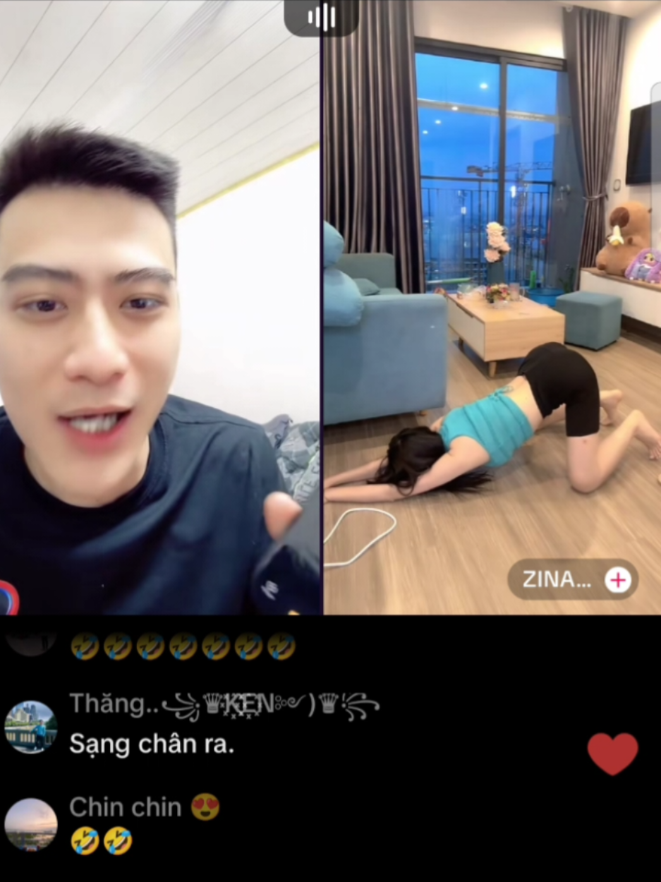 Zina này được tập yoga 🤣 #trakeopk #hoangbaton #zina 