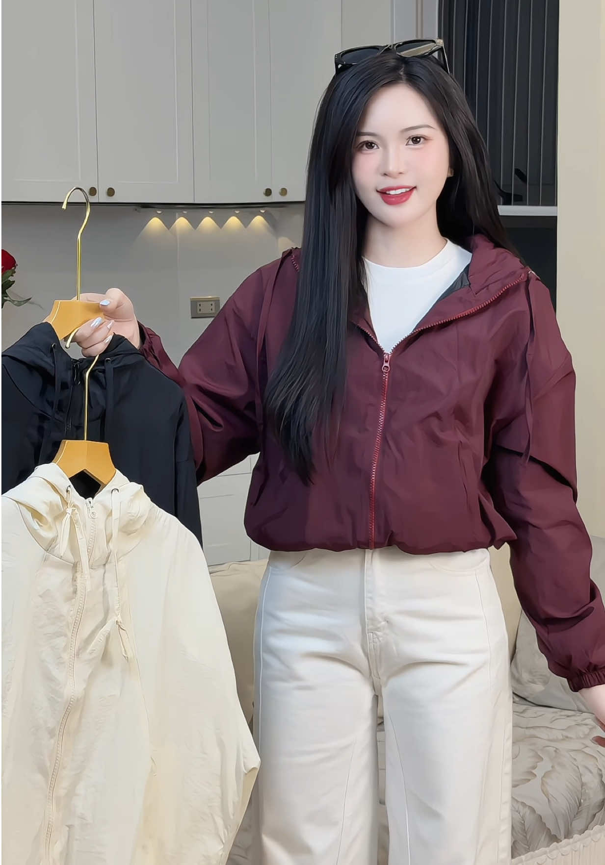 Áo khoác gió nữ 2 lớp #champhanreview #aokhoacgio #aokhoac 