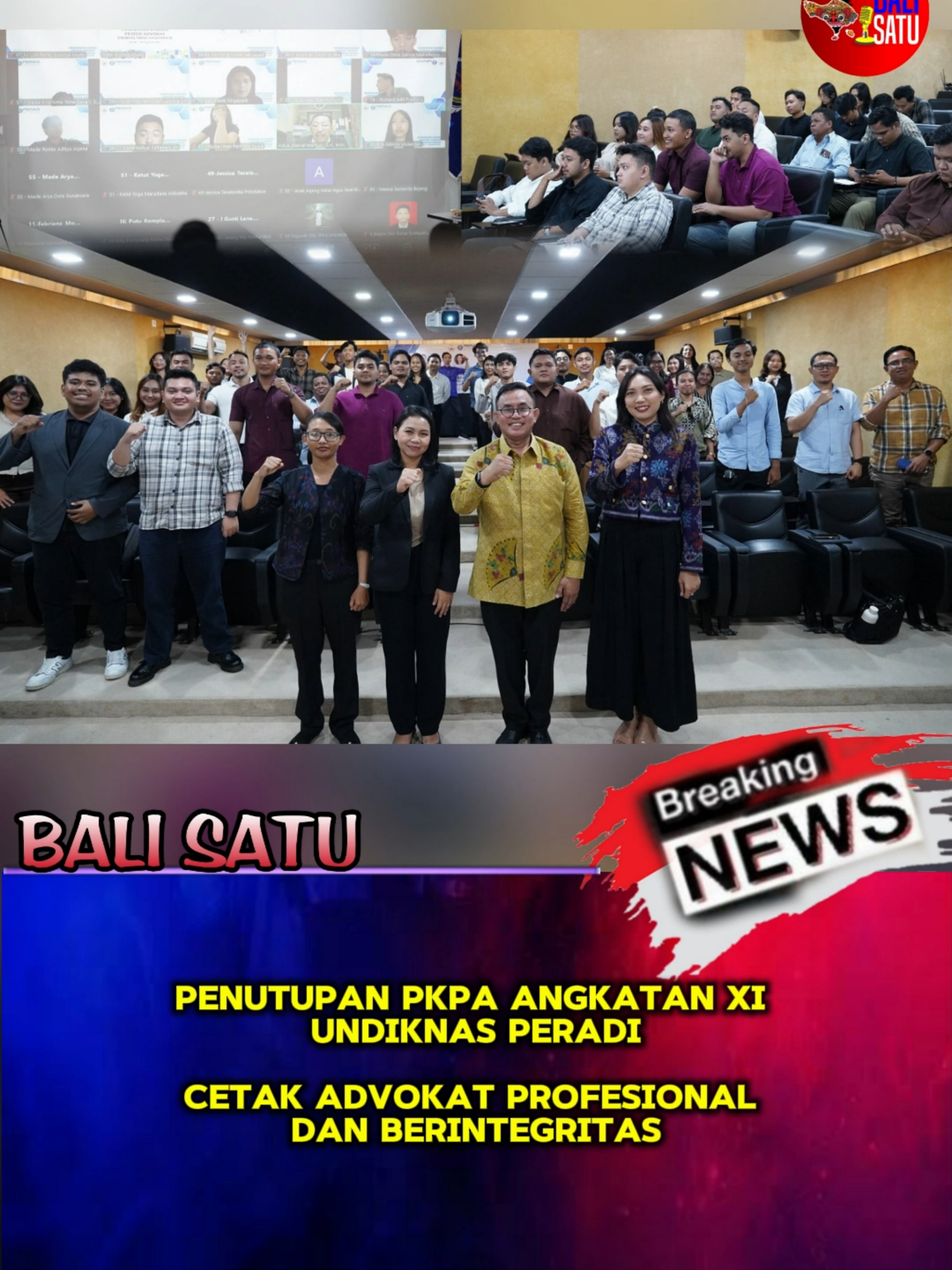 Penutupan PKPA Angkatan XI Undiknas Peradi, Cetak Advokat Profesional dan Berintegritas Pendidikan Khusus Profesi Advokat (PKPA) Angkatan XI Universitas Pendidikan Nasional (Undiknas) – DPC Peradi Denpasar resmi ditutup pada 9 Agustus 2025. Program yang berlangsung sejak 20 Juli ini diikuti 82 peserta dan menjadi tahapan wajib sebelum Ujian Profesi Advokat (UPA). Penutupan dilakukan oleh Sekretaris DPC Peradi Denpasar, Fredrik Billy, S.H., M.H., yang menegaskan PKPA merupakan fondasi penting untuk mencetak advokat profesional berintegritas. Selama hampir tiga minggu, pembelajaran digelar secara daring dan luring dengan materi hukum pidana, perdata, niaga, tata usaha negara, etika profesi, hingga keterampilan praktis. Di hari terakhir, hadir pemateri Dr. Putu Eva Ditayani Antari, S.H., M.H., CCD; Putu Gde Novyartha, S.H., M.Hum.; dan Muhamad Shalahudin Hamdayani, S.H., M.A. Dr. Putu Eva membawakan materi penelusuran dan dokumentasi hukum, keterampilan yang dinilai krusial dalam membangun profesionalisme advokat muda di tengah kompleksitas hukum. Ketua PN Tabanan, Putu Gde Novyartha, menilai peserta yang mayoritas generasi muda dengan kemampuan teknologi tinggi menjadi modal besar mendukung sistem peradilan elektronik sesuai PERMA Nomor 7 Tahun 2022. Ia optimistis lulusan PKPA mampu menjaga marwah peradilan dan mendorong terciptanya peradilan modern, transparan, dan berkeadilan. Sementara itu, Ketua PA Denpasar, Muhamad Shalahudin Hamdayani, menilai keberhasilan PKPA terletak pada kombinasi teori hukum yang kuat dan keterampilan praktis. Menurutnya, program ini melahirkan calon advokat tangguh yang adaptif terhadap perkembangan zaman sekaligus peka terhadap dinamika regulasi maupun kebutuhan masyarakat. Para peserta pun antusias mengikuti seluruh rangkaian. Kehadiran pemateri dari beragam latar belakang—praktisi hukum senior, akademisi, hingga hakim—menjadi nilai tambah yang memperkaya wawasan. Fasilitas Undiknas juga mendapat apresiasi: ruang belajar yang nyaman, manajemen waktu tertata, pelayanan ramah, hingga dukungan non-akademis seperti konsumsi yang menambah kenyamanan belajar. Secara keseluruhan, PKPA Angkatan XI Undiknas-Peradi dinilai berhasil memberikan bekal pengetahuan hukum yang luas sekaligus pengalaman praktis yang relevan. Peserta mengaku mendapat manfaat besar, tidak hanya dari sisi akademis, tetapi juga motivasi untuk menapaki profesi advokat dengan integritas. Dengan berakhirnya program ini, Undiknas dan Peradi Denpasar kembali menegaskan komitmennya mencetak generasi advokat muda yang siap bersaing di dunia hukum modern. Lulusan PKPA diharapkan menjadi garda terdepan dalam menjaga keadilan, menegakkan hukum, serta mengawal marwah profesi advokat, baik di Bali maupun di tingkat nasional. #PKPA #Undiknas #Peradi #AdvokatMuda #HukumIndonesia #CalonAdvokat #GenZAdvokat #ProfesiHukum #UndiknasPeradi #LegalEducation #PengacaraMuda #LawStudent #LawyerLife #JusticeForAll #HukumModern #BaliLaw #AdvokatBerintegritas #kabarbalisatu