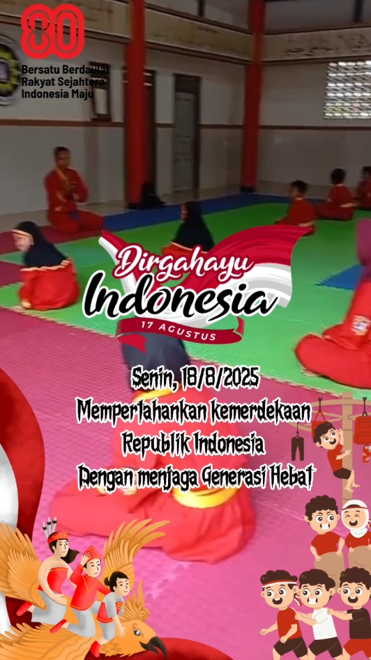 🇮🇩✨ 80 Tahun Indonesia Merdeka ✨🇮🇩 Hari ini, TOS TAPAK SUCI JEMBER mengisi latihan dengan cara yang berbeda. Bukan sekadar jurus dan kuda-kuda, tapi juga menggelorakan semangat kemerdekaan lewat lomba seru dan penuh makna: 🎲 Ular Tangga SWIT 🎈 Menjaga Balon Garuda 💦 Perang Balon Semua dilakukan dengan tawa, semangat, dan jiwa juang, agar para pesilat tangguh tidak hanya kuat secara fisik, tetapi juga menjadi generasi yang cinta tanah air, menjaga persatuan, dan siap meneruskan perjuangan para pahlawan. Merdeka bukan sekadar kata, tapi amanah yang harus dijaga dengan iman, ilmu, dan perjuangan. 🥋🔥 #TOSTapakSuciJember #80TahunMerdeka #SemangatKemerdekaan #GenerasiPejuang #PesilatTangguh #TapakSuci #BanggaIndonesia #merdekaselamanya 