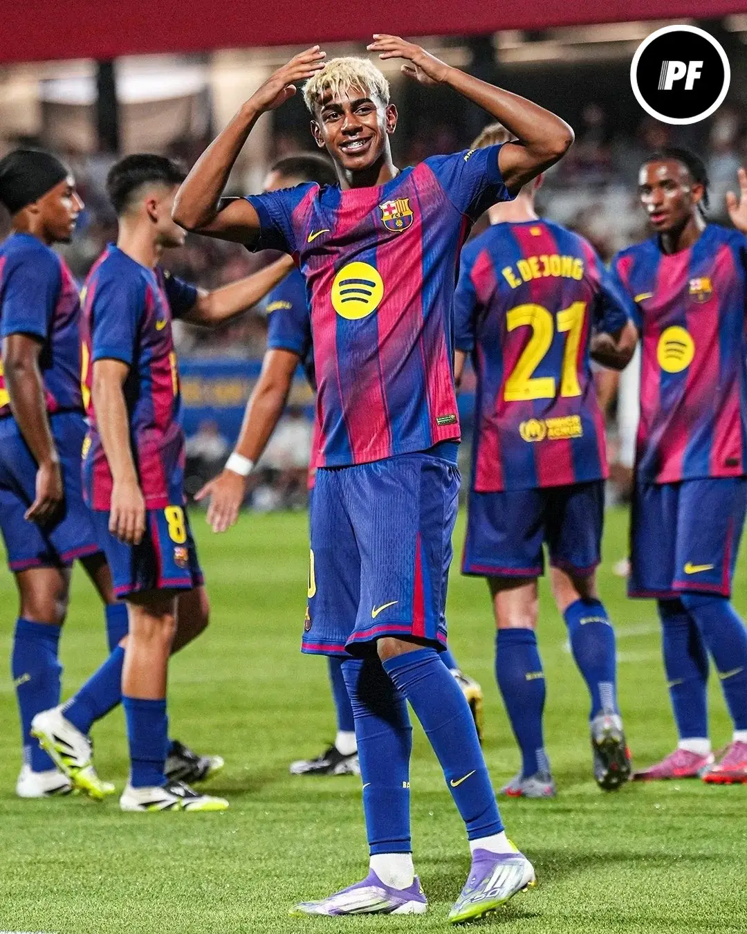 This Lamine X LeBron celebration goes OFF. And as Big Mike says… heavy is the head with the crown, I still wear it. #yamal #lebron #barcelona #fyp #viral 
