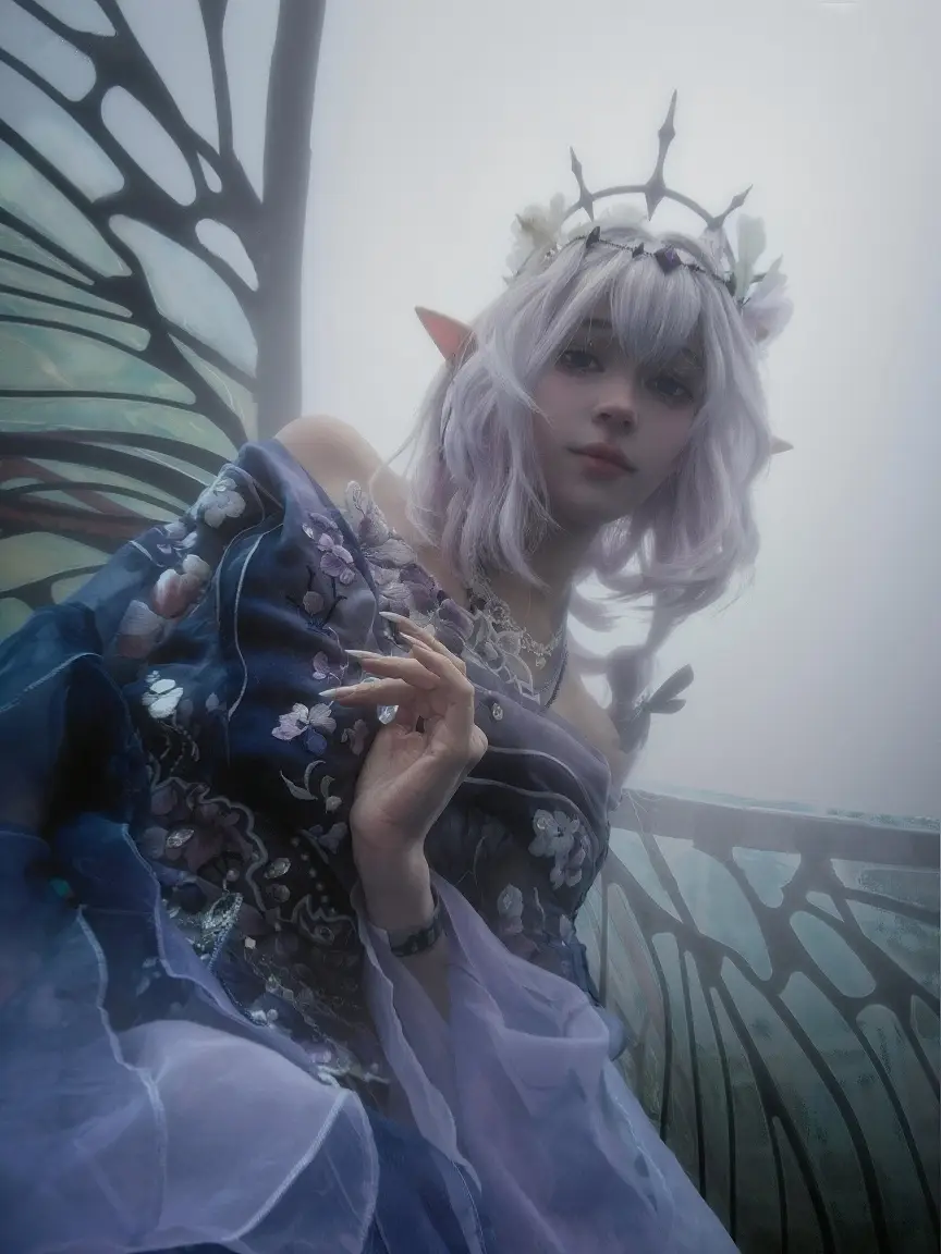 с большими крыльями феи размера XL  #hsr #castorice #cos #cosplay 