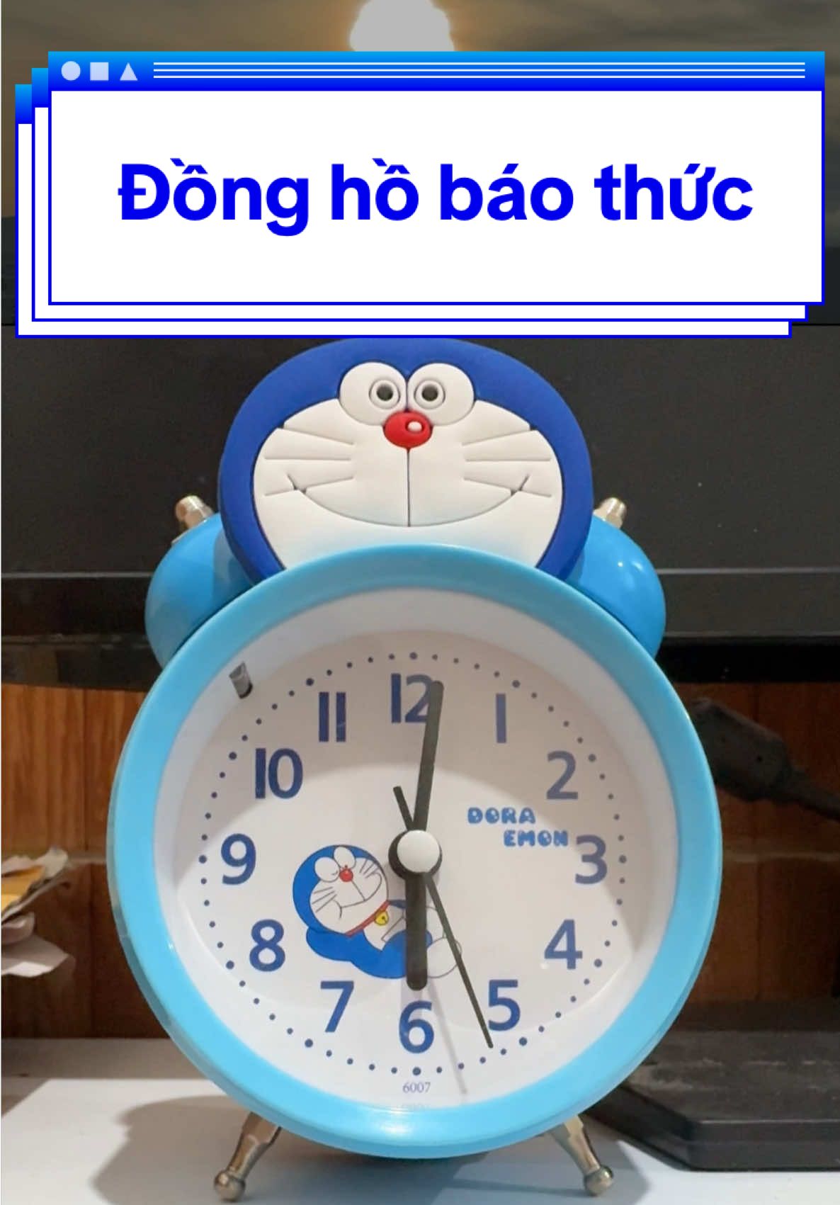 Đồng hồ báo thức học sinh hình mèo máy Doraemon màu xanh dễ thương #donghobaothucchobe #donghobaothuc #donghobaothucdeban #thuydiemm 