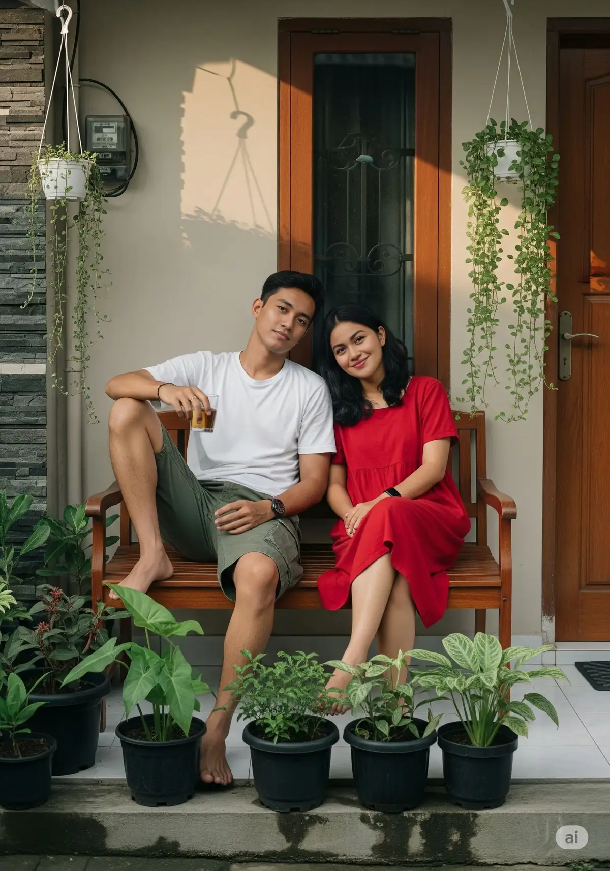 Pasti mama suka mantu kaya gini🤭😜     #chatgpt #gemini #couple #fyp #trending #santai #singkonggoreng #depanrumah #mantuidaman 