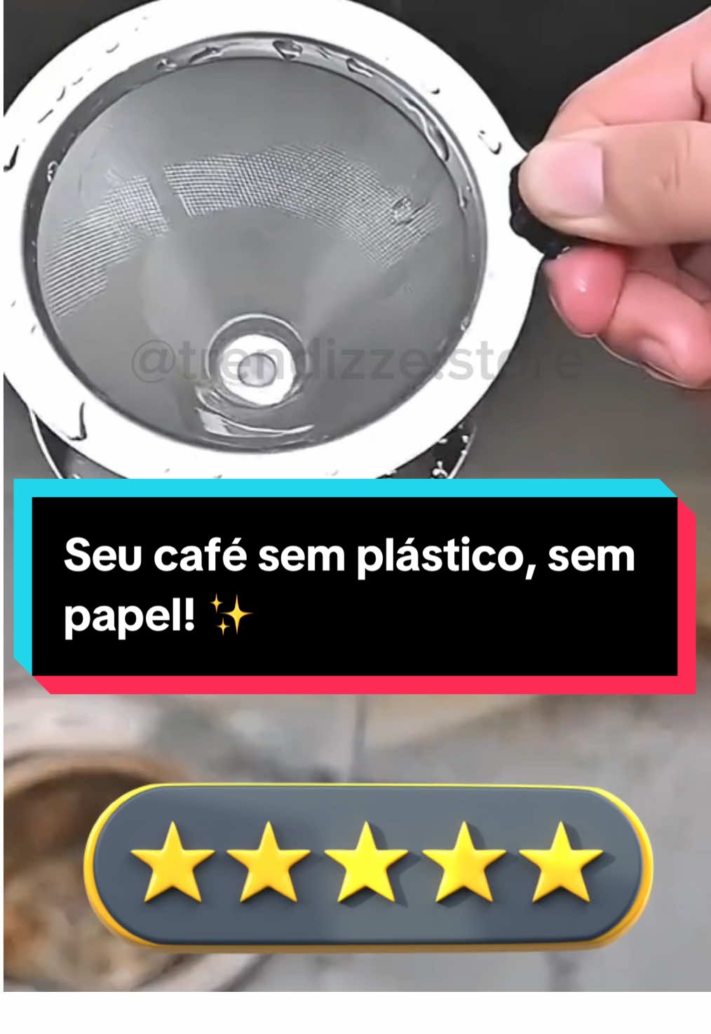 🌿☕ Mais sabor, menos impacto: filtro inox reutilizável! #filtroinox #cafe #achadinhos #tiktokshop #cozinha 