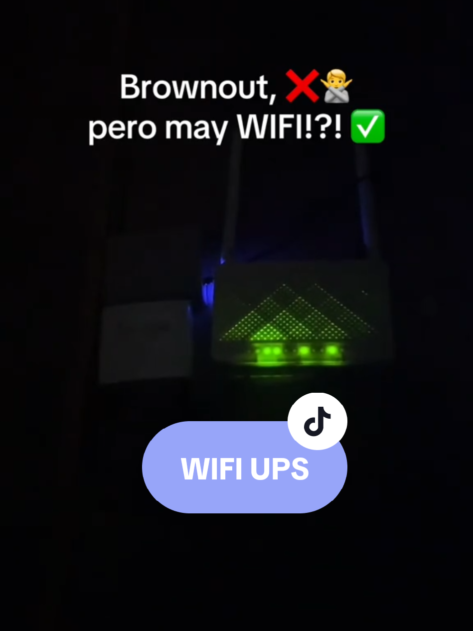 May WIFI parin kahit brownout! ✅ Uninterrupted Power Supply everyone!  #wifi #brownout #uninterruptedpowersupply #UPS #techtok 