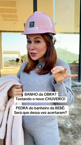 BANHO da OBRA? Testando o novo CHUVEIRO! PEDRA do banheiro da BEBÊ: Será que dessa vez acertaram? #MairaCardi #CardiNigro #Obra #DiarioDeObra #Reforma 