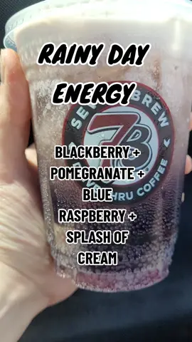Rainy Day Energy Drink at 7Brew. I'm addicted to their energy drinks. They're so tasty. This would probably be good as a tea, too. #7brew #energydrinks #syrup #drinks #Recipe 