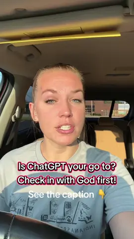 ChatGPT is a great tool, but it shouldn’t be our go to! When we are faced with a problem or an issue, our instinct should be to go to God in prayer first! Check in with the scriptures what do they have to say?! I know it’s easier to go to something that will give you an immediate tangible answer. But our faith and obedience in God will outweigh any answer that ChatGPT will give us.  We want God‘s way!  And that way may not always make sense to us in our human understanding. His understanding far surpasses anything we could ever begin to imagine. And that’s what I want. I want what my father has for me! Not what a computer has. Pray without ceasing! Praying all things! Bigger or small, God’s got it. #ch#chatgpth#christianr#prayer
