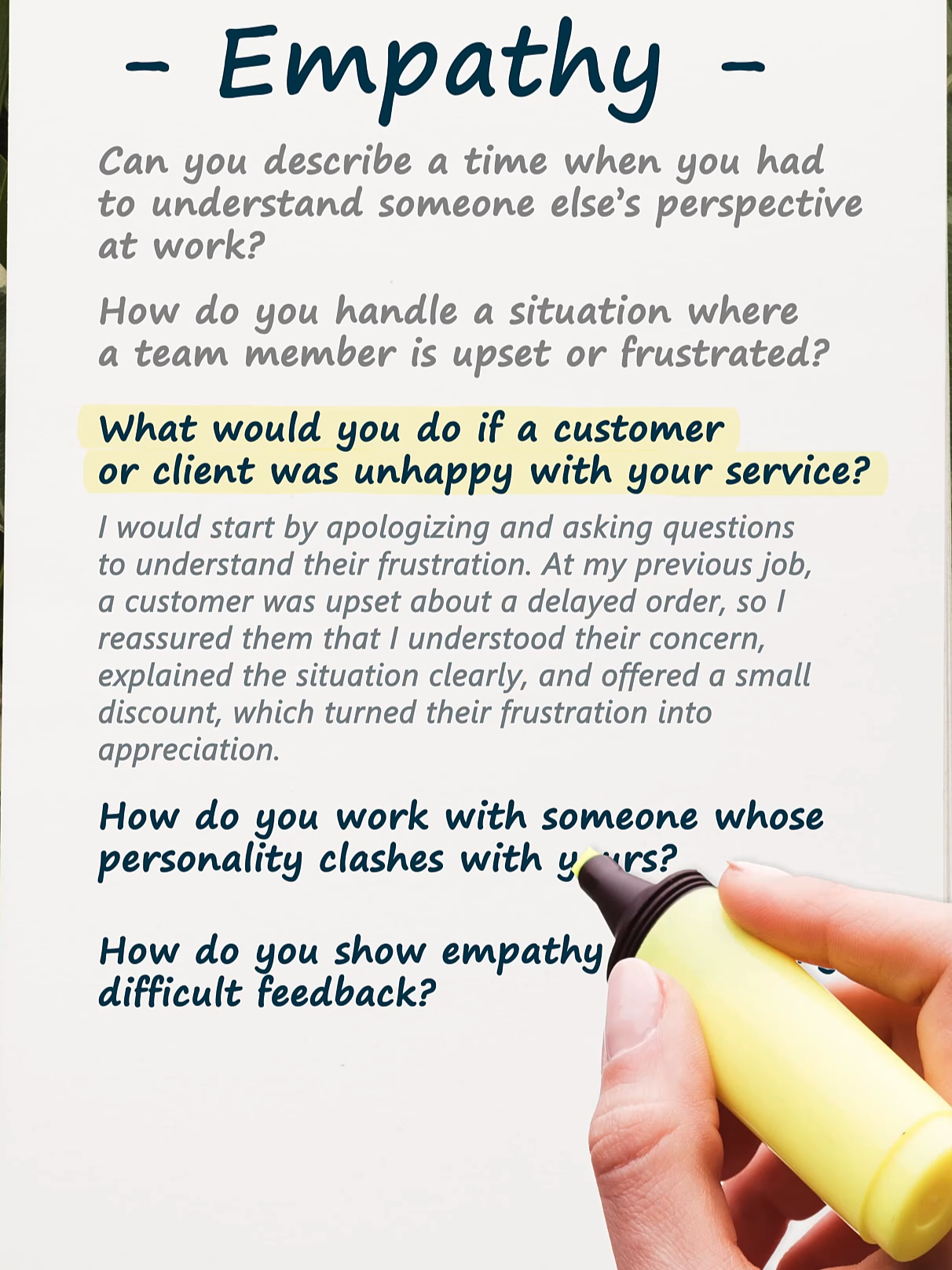 Handling Personality Clashes with Empathy in Interviews Struggling with interview questions about dealing with difficult coworkers or personality clashes? This video shows you exactly how to demonstrate empathy, professionalism, and emotional intelligence when answering these tough behavioral questions. Learn how to highlight your conflict-resolution skills, show hiring managers you can thrive in diverse teams, and avoid common pitfalls that make answers sound defensive or vague. With proven strategies and sample responses, you’ll turn challenging interview questions into opportunities to stand out. 📌 Perfect for: Job seekers, business professionals, managers, customer service reps, healthcare workers, and anyone preparing for interviews where collaboration and emotional intelligence matter. 🔍 Learn how to: Frame personality clashes as growth opportunities Show empathy without appearing weak or apologetic Use the STAR method for conflict-resolution questions Avoid sounding negative or blaming others Impress employers in industries where teamwork and EQ are key #JobInterview #Empathy #ConflictResolution #InterviewTips #CareerGrowth #EmotionalIntelligence #TeamworkSkills #ProfessionalDevelopment #job #jobs #hiring #jobsearching #jobopportunities #jobseekers #jobinterviewquestions #customerservice #mindsetmatters #OT4E LET'S CONNECT Subscribe on YouTube: https://youtube.com/@OnlineTrainingforEveryone Connect on LinkedIn: https://www.linkedin.com/company/online-training-for-everyone/ TikTok: https://www.tiktok.com/@onlinetraining4everyone Follow on Facebook: https://facebook.com/OnlineTrainingForEveryone/ Follow on Instagram: https://instagram.com/onlinetrainingforeveryone