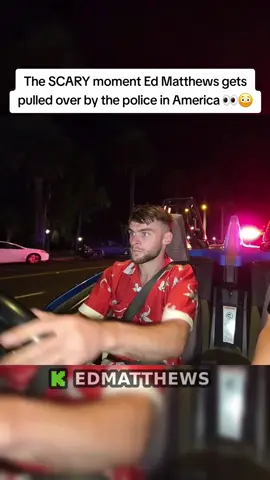 The SCARY moment Ed Matthews gets pulled over by the police in America #edmatthews 