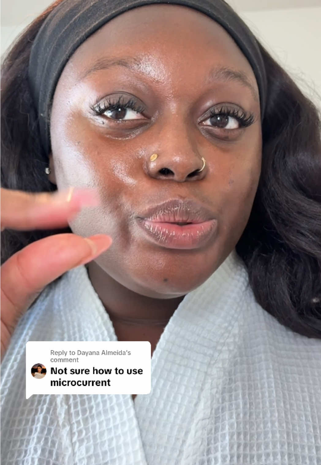 Replying to @Dayana Almeida Want that glow? Start with Vit C, then Silk Cream, finish with Trinity+. Simple. ⚡ #nuface #microcurrent #skincaretips #skincareroutine 