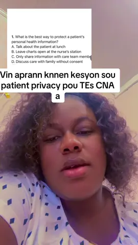 Vin nou fe diferans yo pou nou pa pede confuse de bagay yo le nou pral pran TEs CNA a #learning #cna #selfmotivation #haitiantiktok #education 