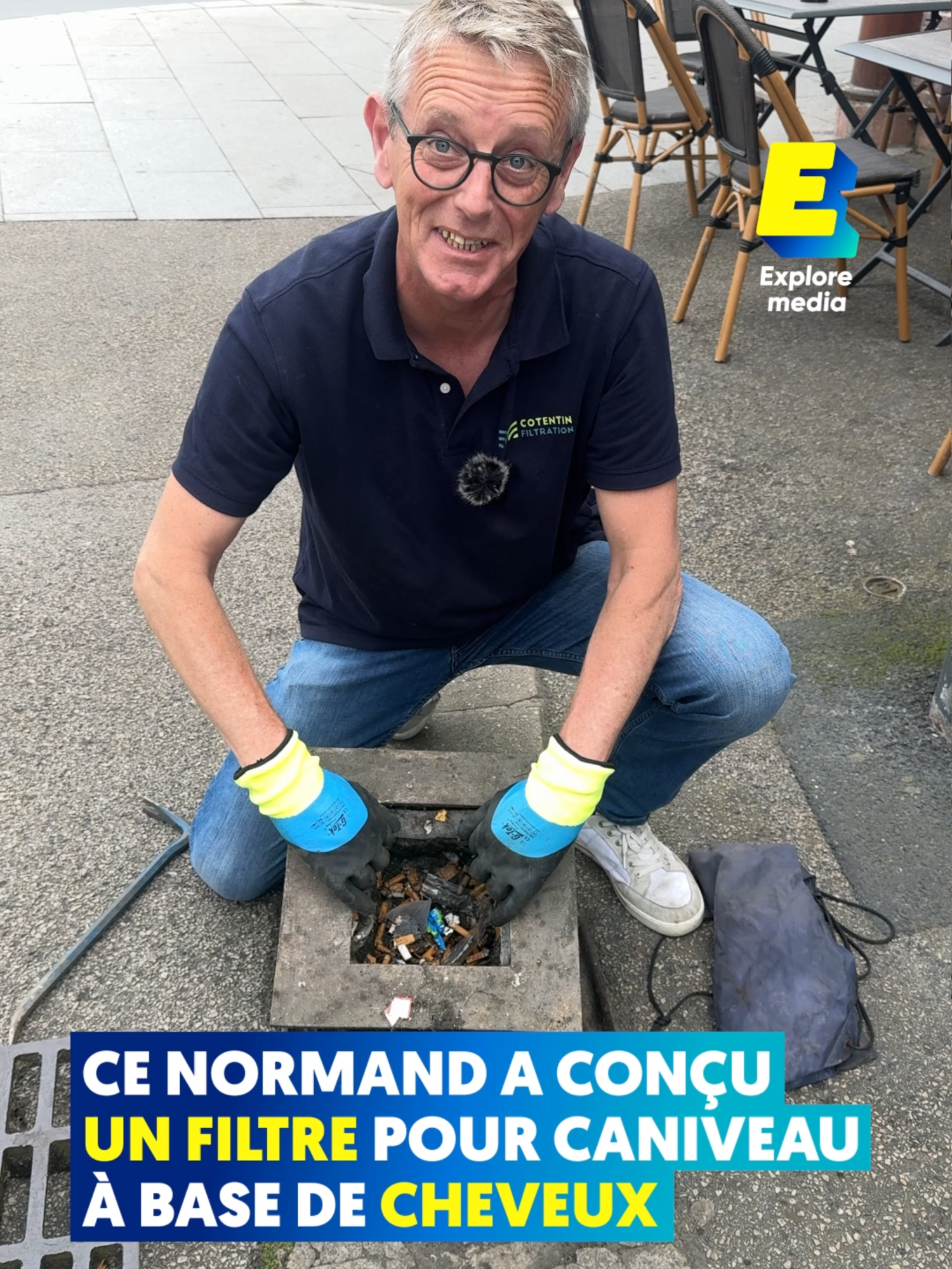 Ce Normand a conçu un filtre pour caniveau à base de cheveux 👏🏻 #apprendresurtiktok #LearnOnTikTok #innovation #environnement #pollution