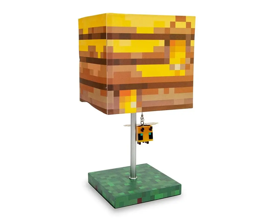 Minecraft Yellow Bee Nest Block Desk Lamp with 3D Bee Puller $64.99, Paladone Minecraft Creeper Light $14.90, RoomMates RMK5366SCS Minecraft Characters Peel and Stick Wall Decals $11.24 vibes set to chill mode with a yellow bee nest glow and creeper lurking lowkey. walls got that pixel pop, no cap. just a whole mood for your space. 🐝💡🧱 #MinecraftDecor #GamingVibes #RoomDecorIdeas #PixelArt #DeskLamp