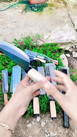 Bộ dao bếp 10 món rèn thủ công thép tấm siêu bén #dao#daokeotienloc #xuhướng #CapCut 