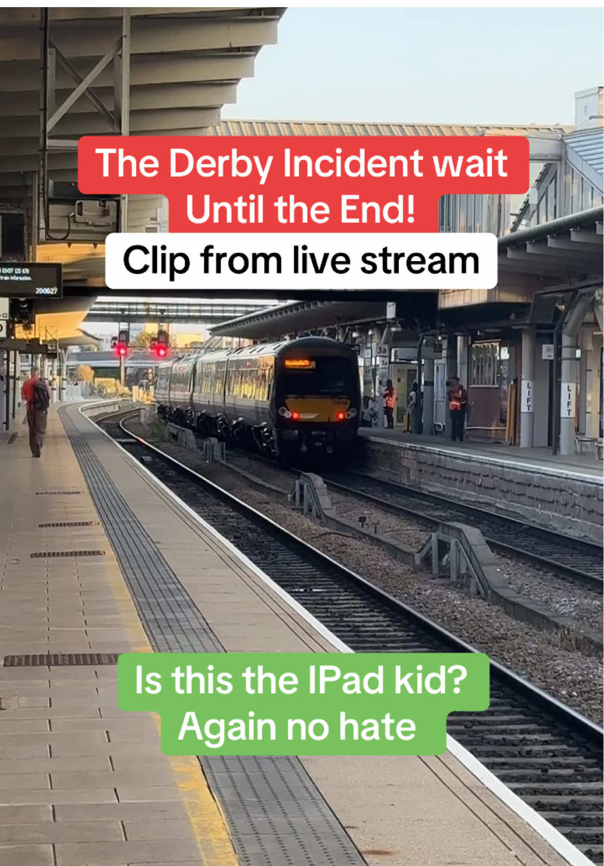 Is this the Crewe IPad kid? I don’t know much info on it but wow that was crazy I found this clip from my live stream I did wonder what happened or what it was! #trainhorn #trains #ipadkid #trainspotting #trainsandtravel 