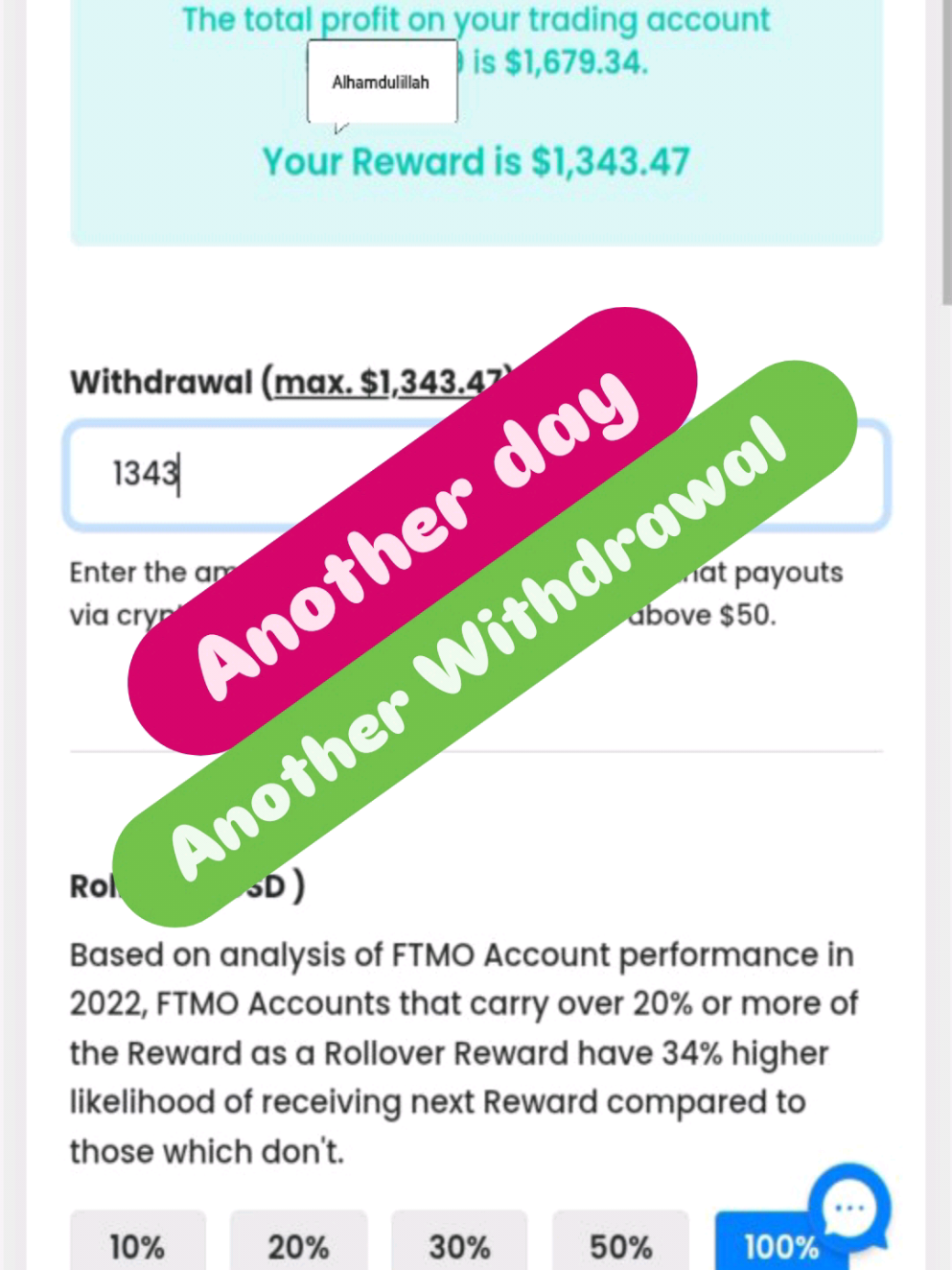 💸 Alhamdulillah… another FTMO withdrawal successfully done ✔️ 🚀 Daily withdrawals started — consistency is the real power in trading. 📊 Proof attached for full transparency. Follow for more updates & live journey 🔑 #funded_expert #fyppppppppppppppppppppppp #ftmo#foryou #fundedtrader 