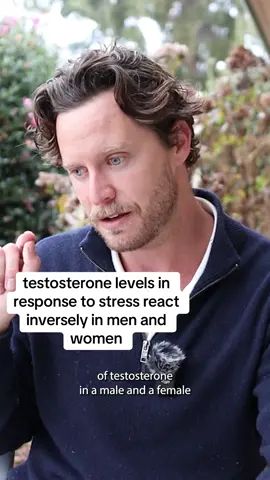 testosterone levels in response to stress react inversely in men and women